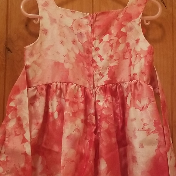 Fancy toddler dress pink floral (3T) - Picture 4 of 7